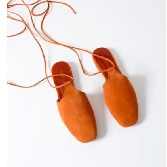 Orange Suede Creatures of Comfort Flats - Picture 1 of 4